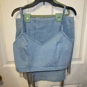 2 piece jeans short and top